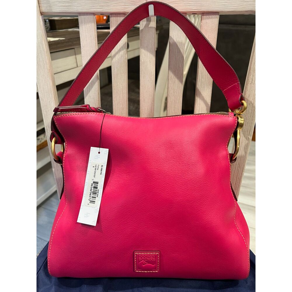 Dooney & Bourke Laurel Hobo Bag 8L1054 Fuchsia/Red NWT